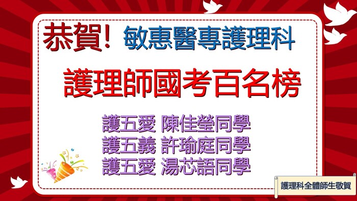 2025年護理師國考百名榜